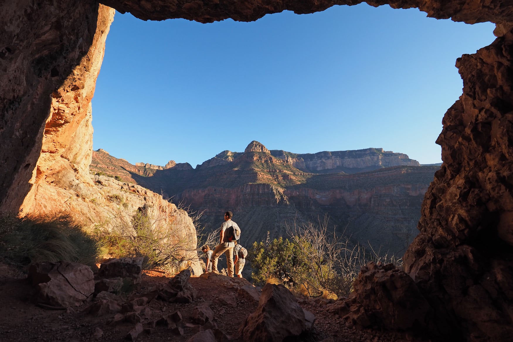 Wanderer am Horseshoe Mesa in Arizona