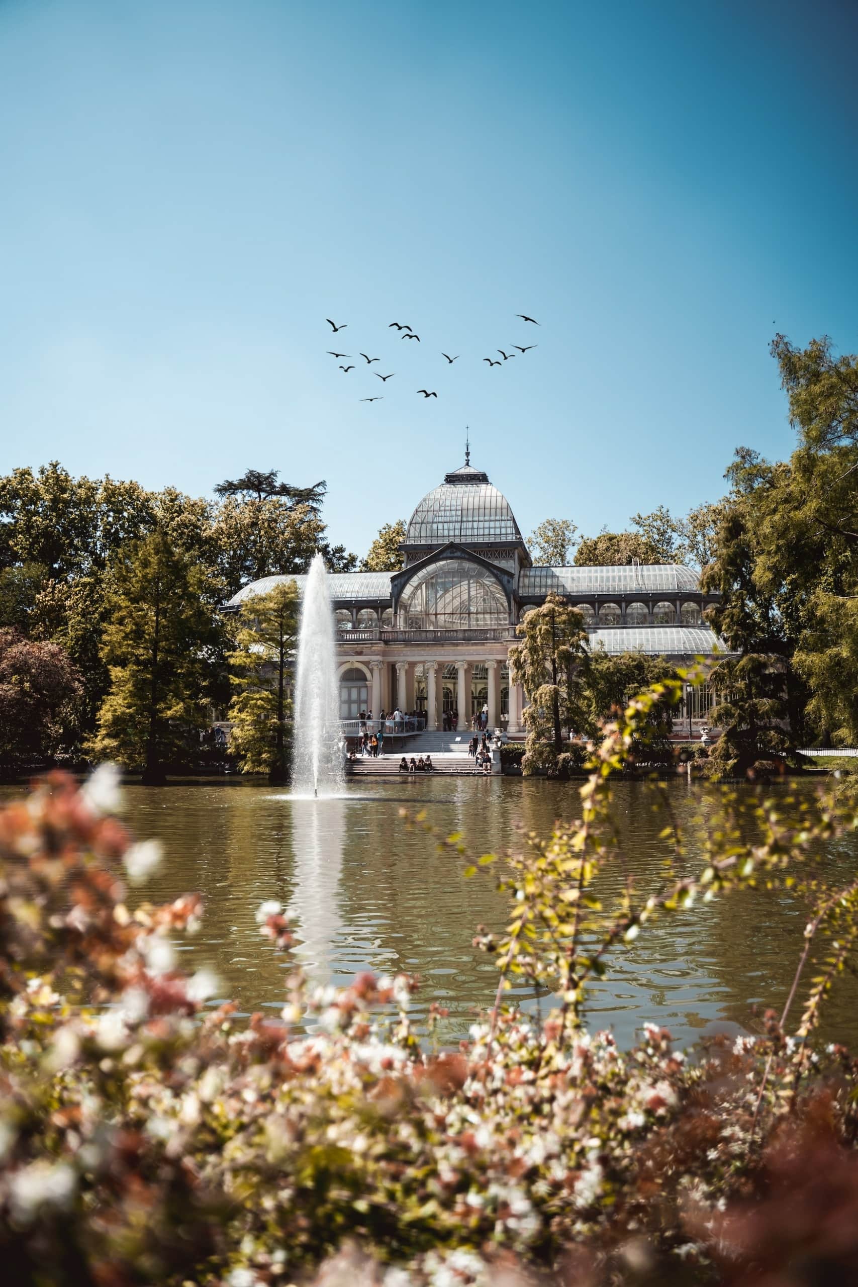 Gewächshaus im Retiro Park in Madrid