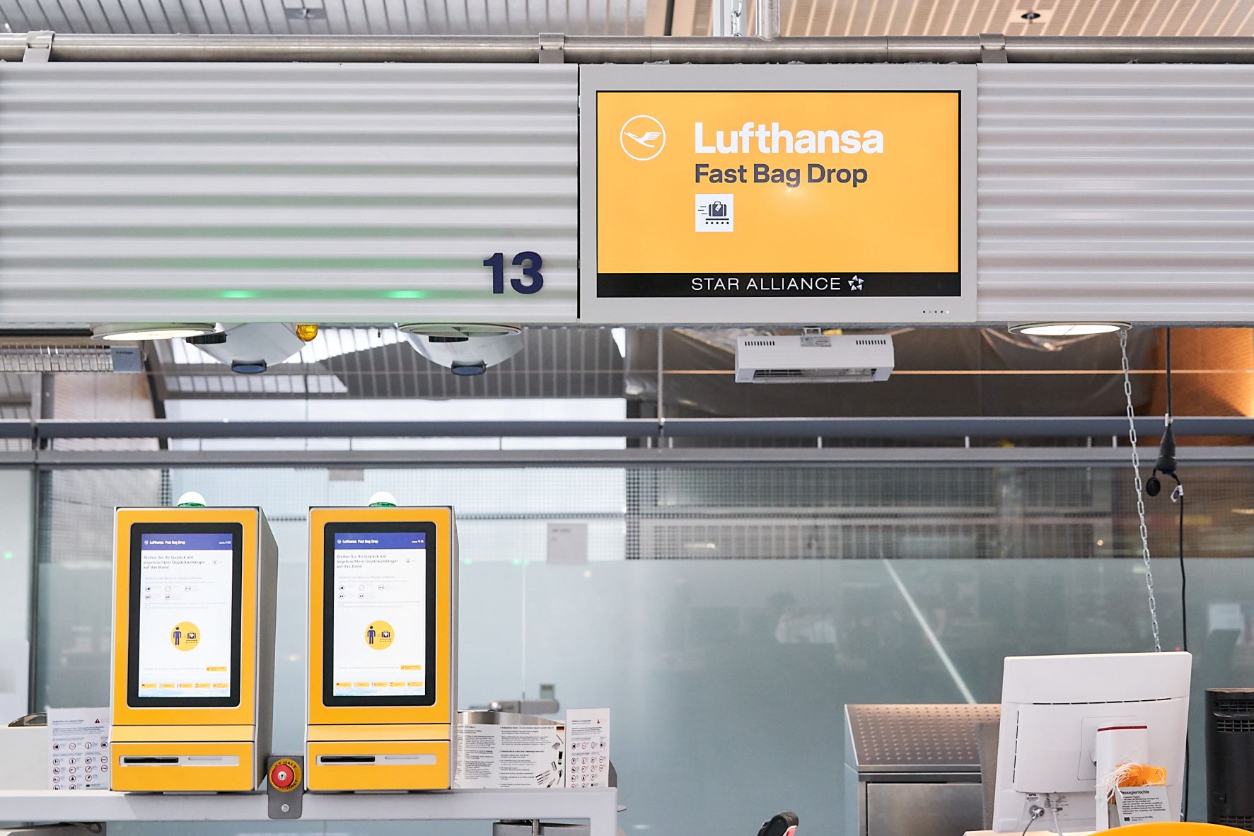 Bag-Drop-Schalter der Lufthansa