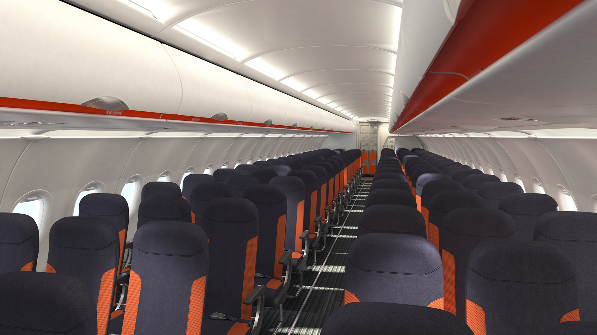 Sitzplatz-Reihen bei Easyjet