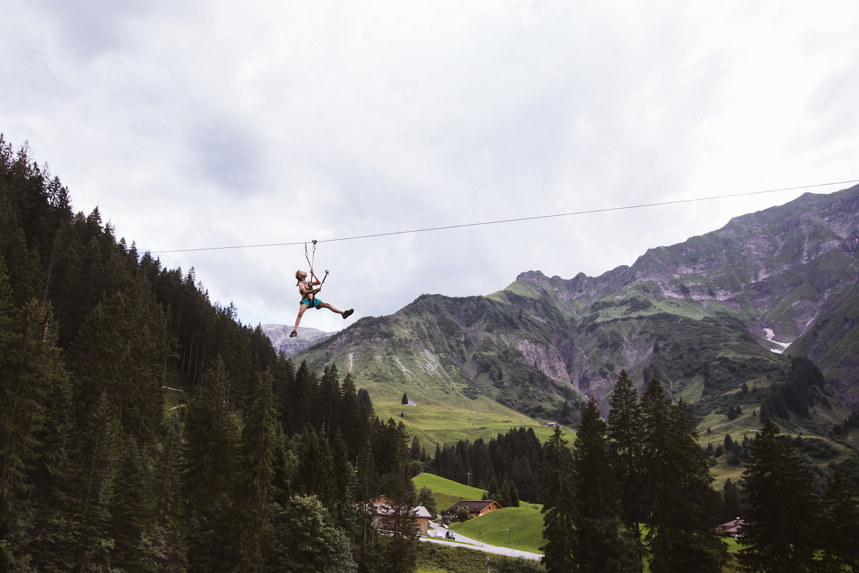 Flying Fox in den Bergen