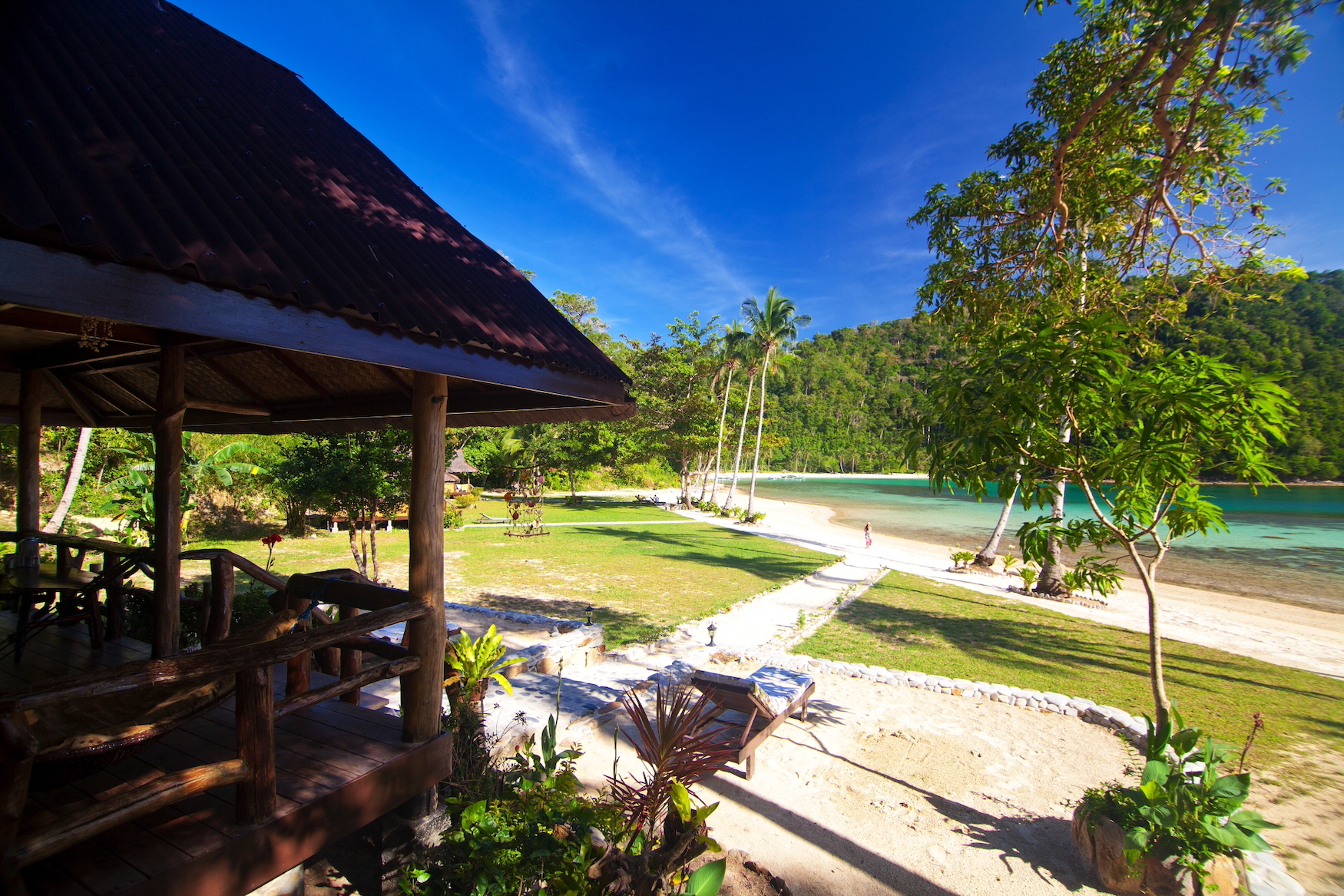 Bungalow des Secret Paradise Resorts an Strand