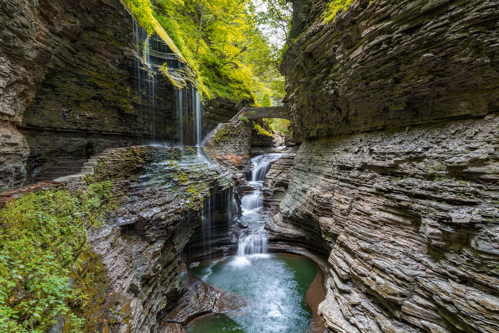 Rainbow Falls im Watkins Glen State Park