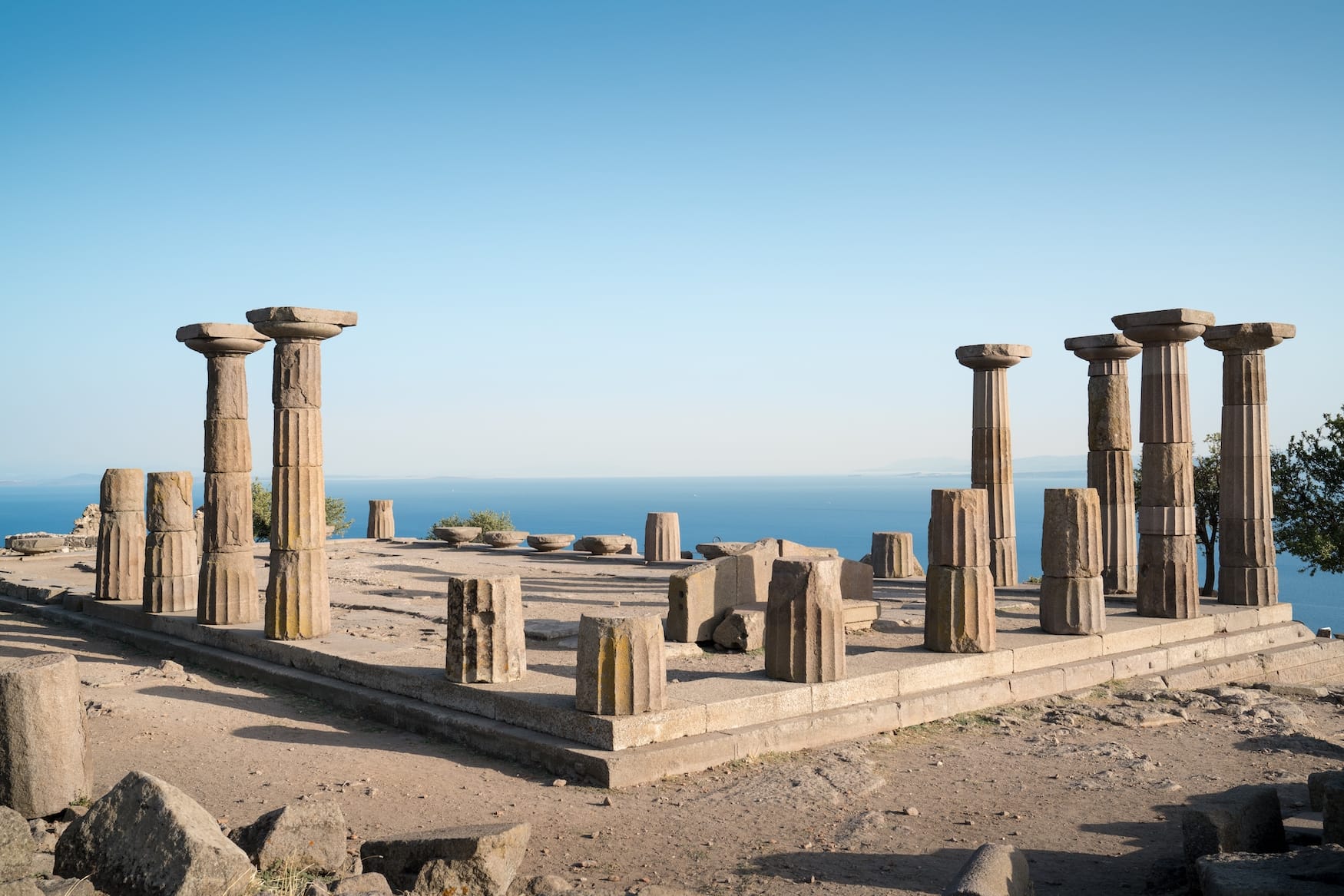 Athena Tempel in der antiken Stadt Assos in Çanakkale