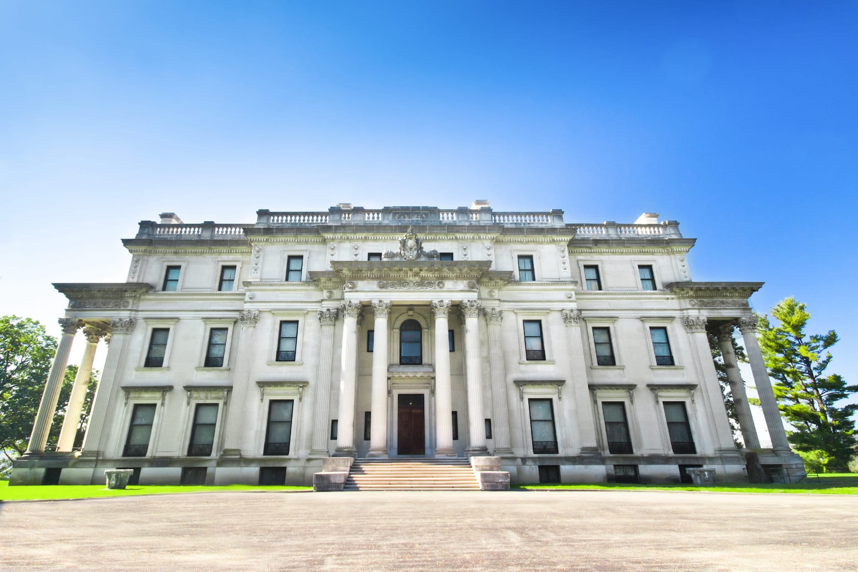 Ansicht der historischen Vanderbilt Mansion im Hyde Park, New York