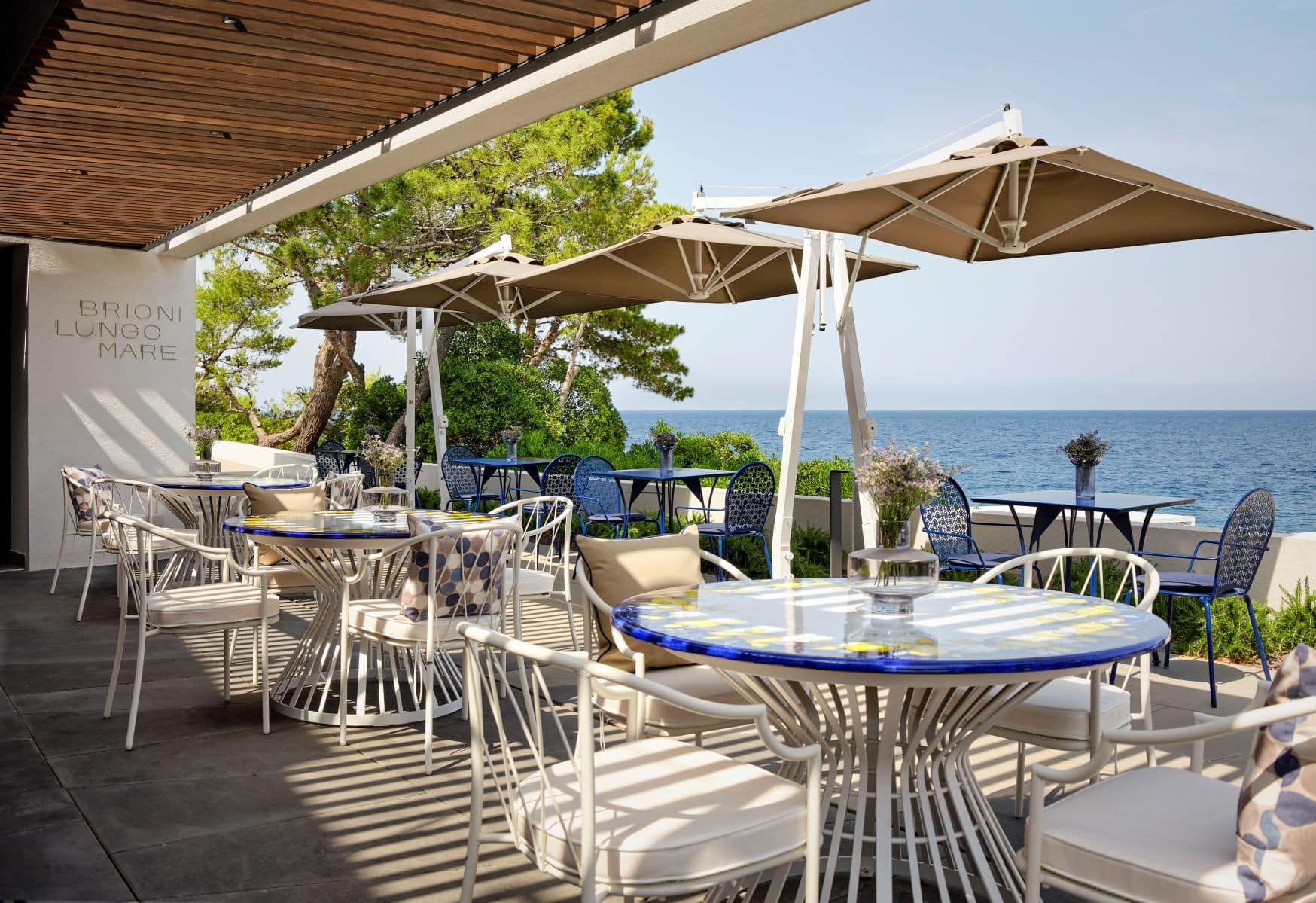 Restaurant-Terrasse im Hotel Brioni Pura