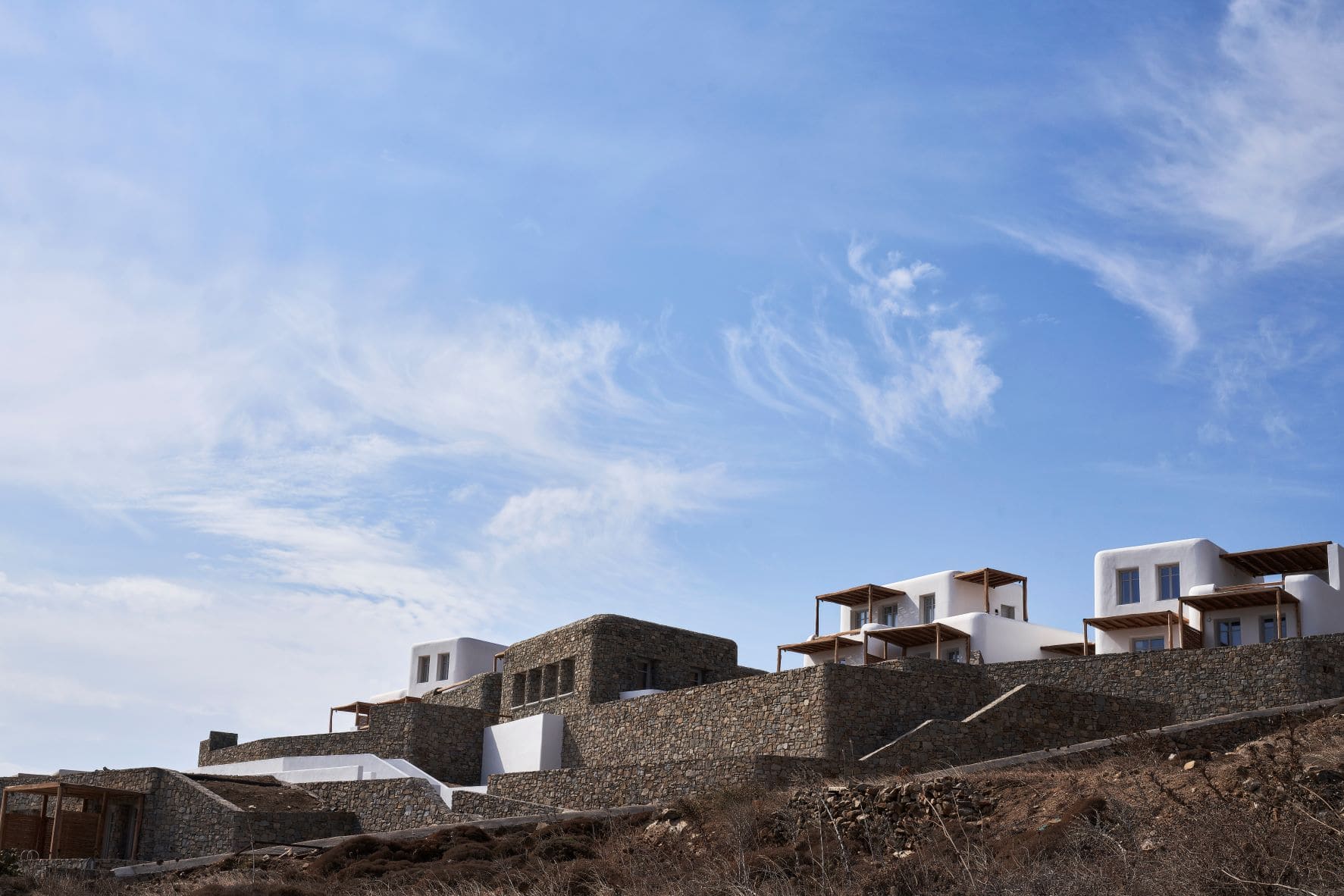 Außenansicht auf Radisson Blu Euphoria Mykonos