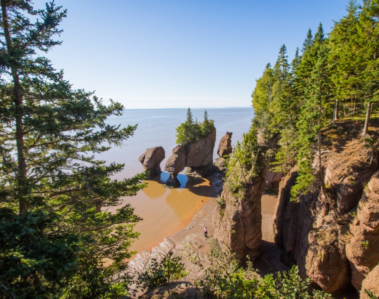 Hopewell Rocks in einem der schönsten Nationalparks in Kanada