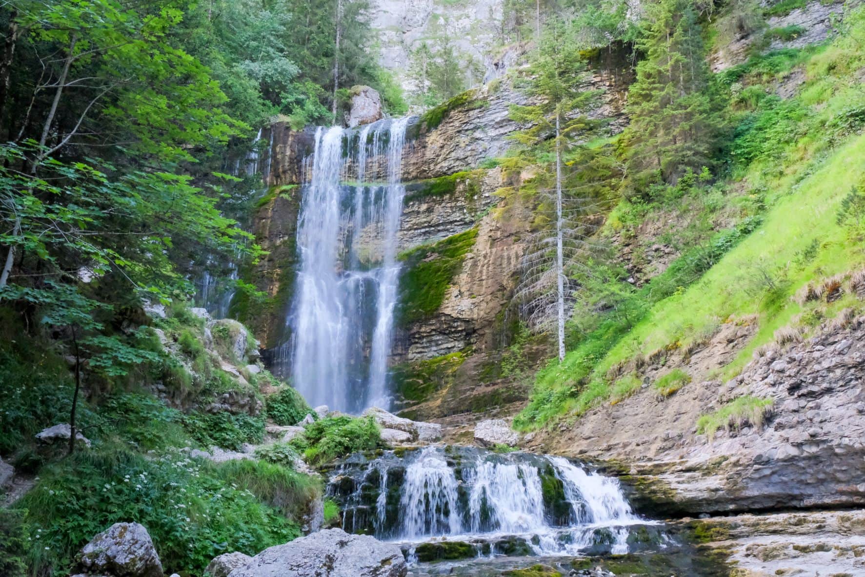 Grande Cascade de Saint-Meme in den französischen Alpen 