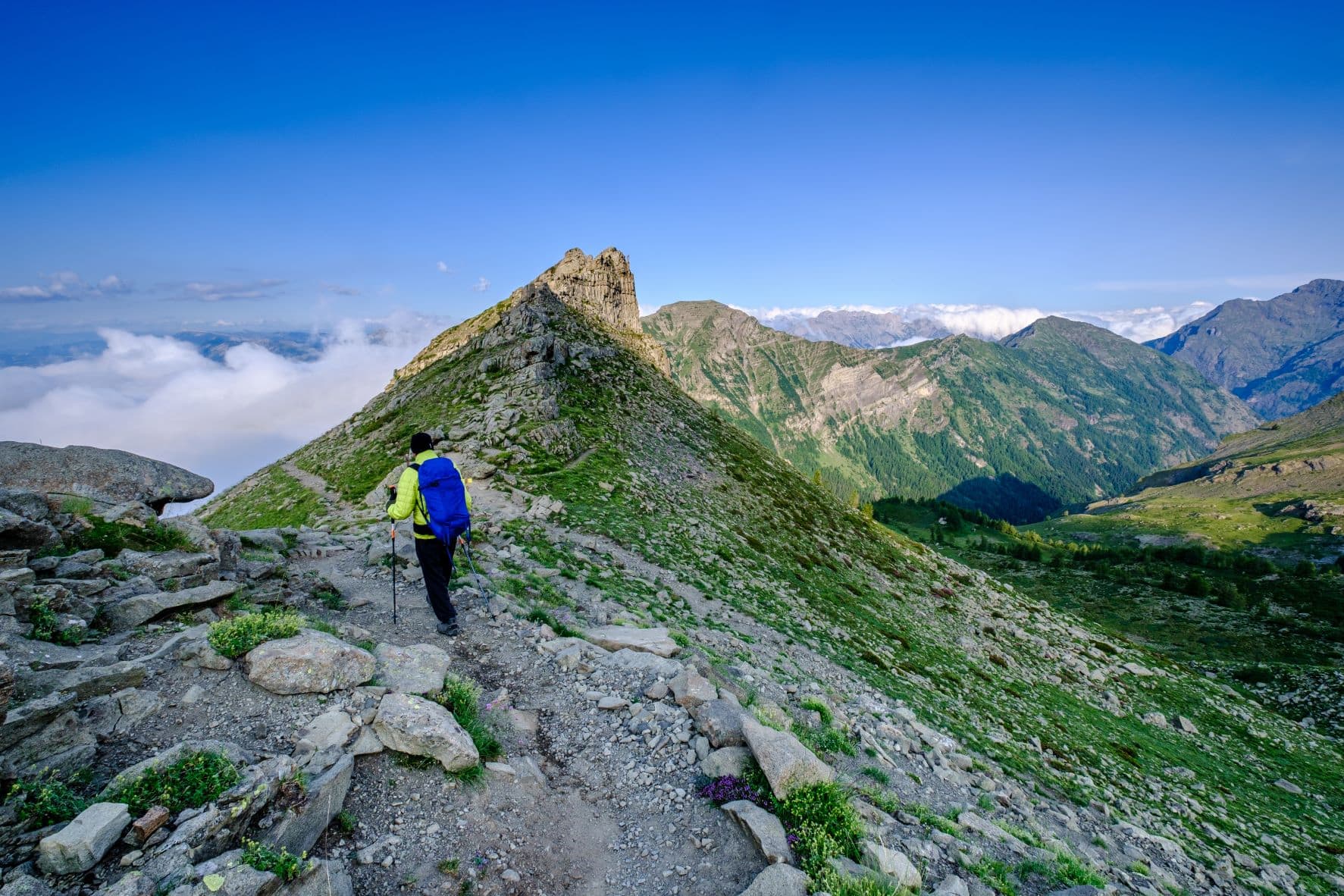 Wanderer im Nationalpark Ecrins 