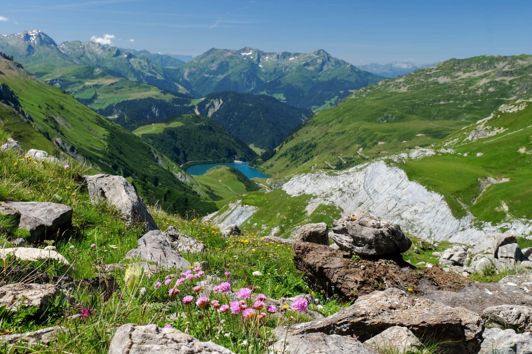 Gebirgspass Col du Bonhomme - Aussicht 