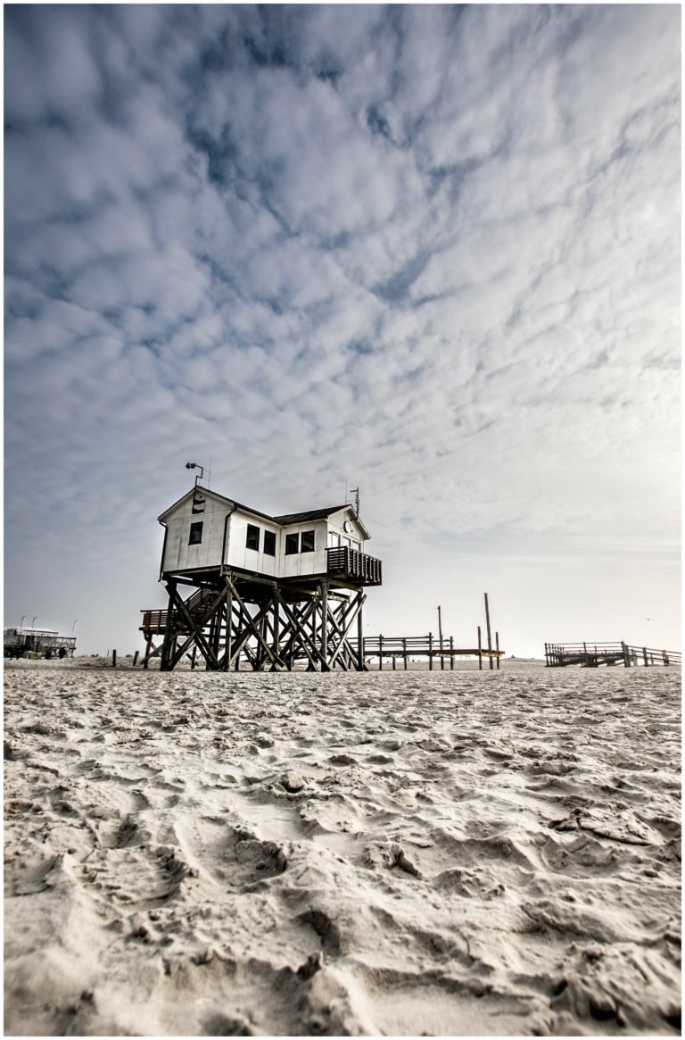 Pfahlbauten in Sankt-Peter-Ording