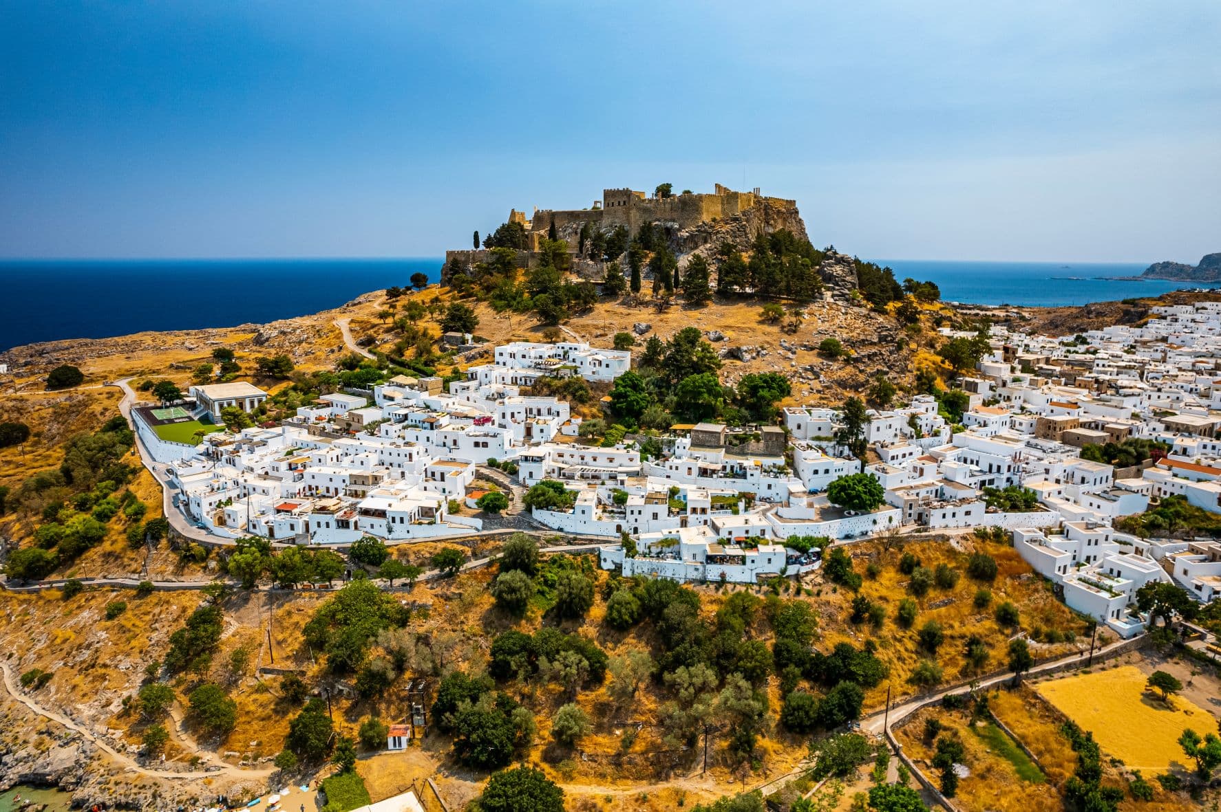 Blick auf Lindos, Rhodos