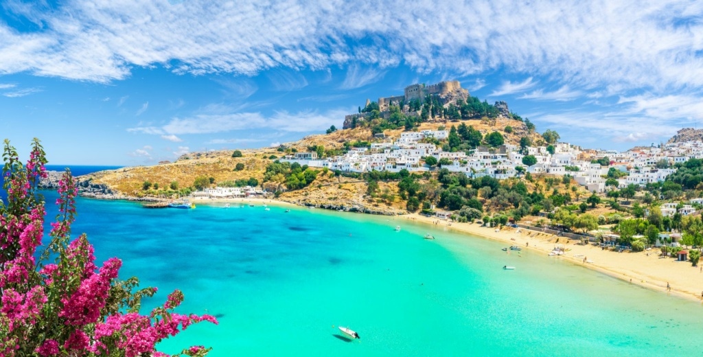 Blick auf Linus auf Rhodos