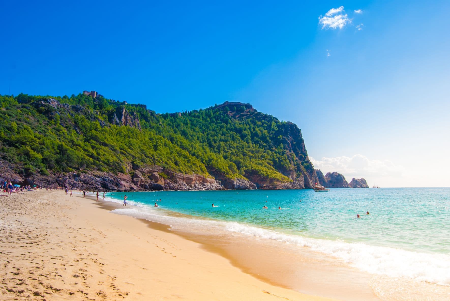 Strand auf Cleopatra Island in der türkischen Ägäis