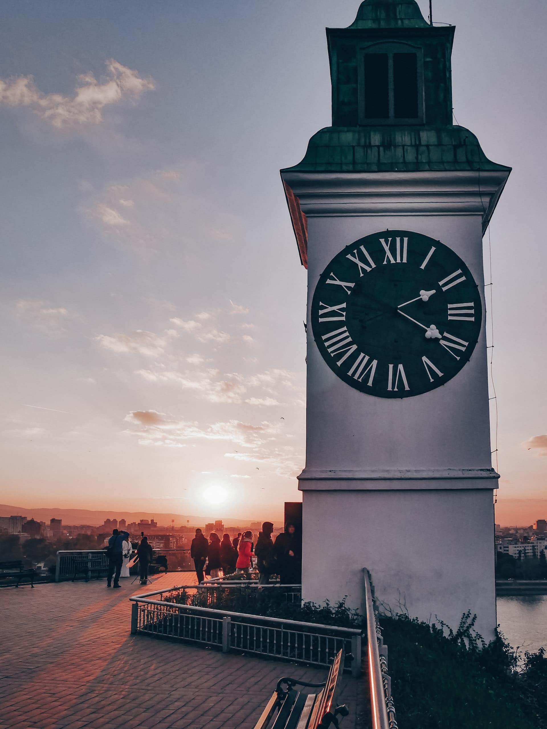 Uhr an der Festung Petrovaradin in Novi Sad