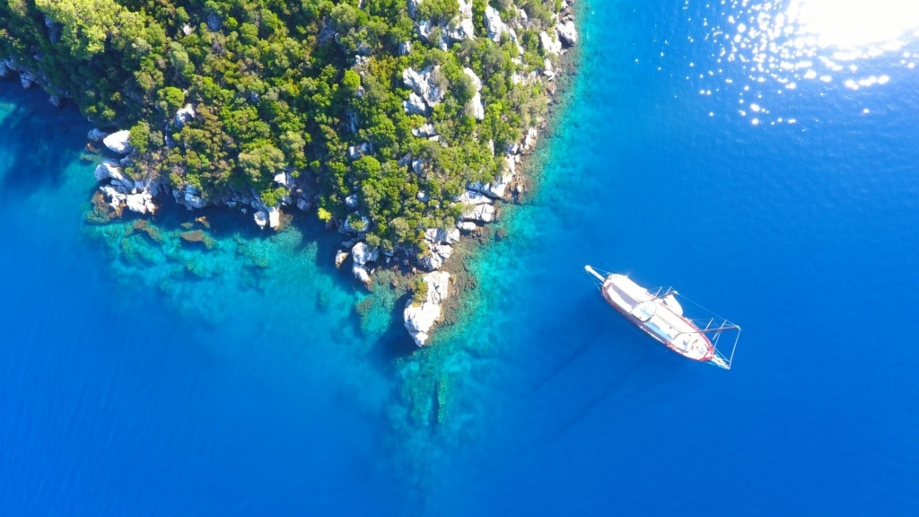 Yacht im Meer