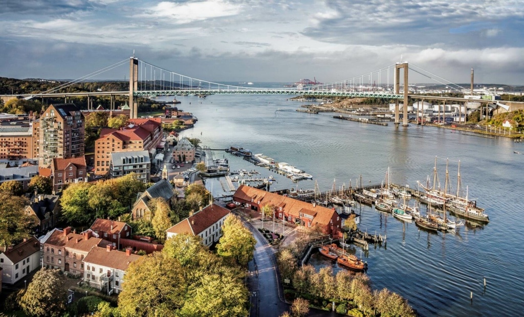 Blick auf Göteborger Stadtteil Klippan