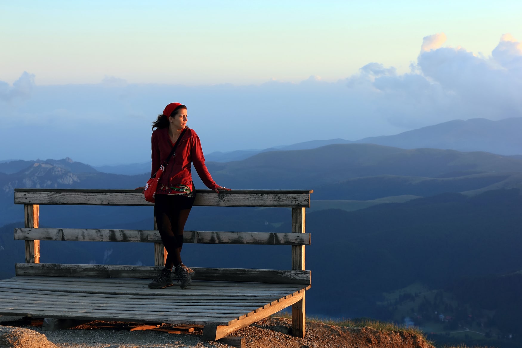 Frau am Monte Geroso