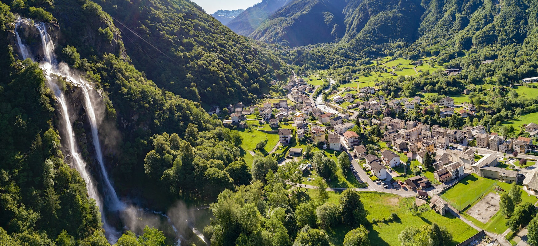 Herbst in der Lombardei: Acquafraggia Wasserfälle