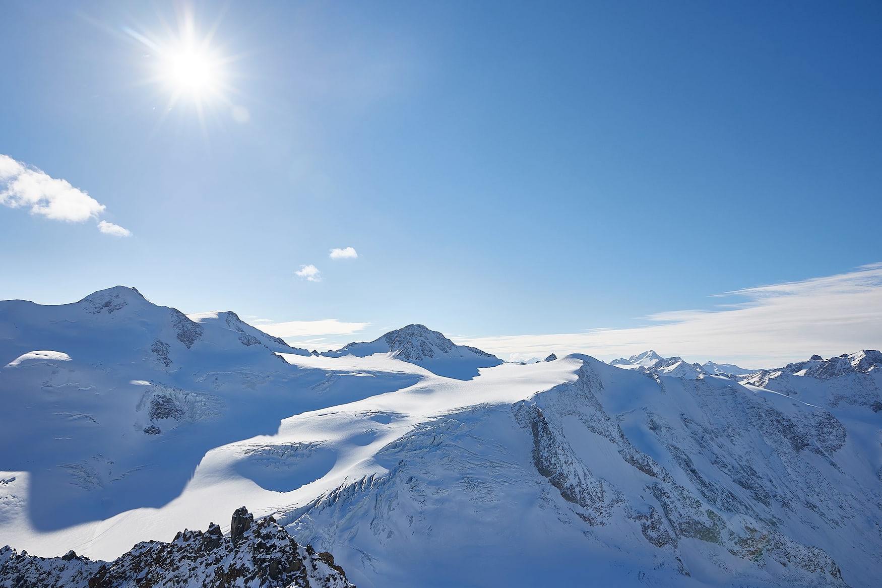 Aussicht bei der Skitour im Pitztakl