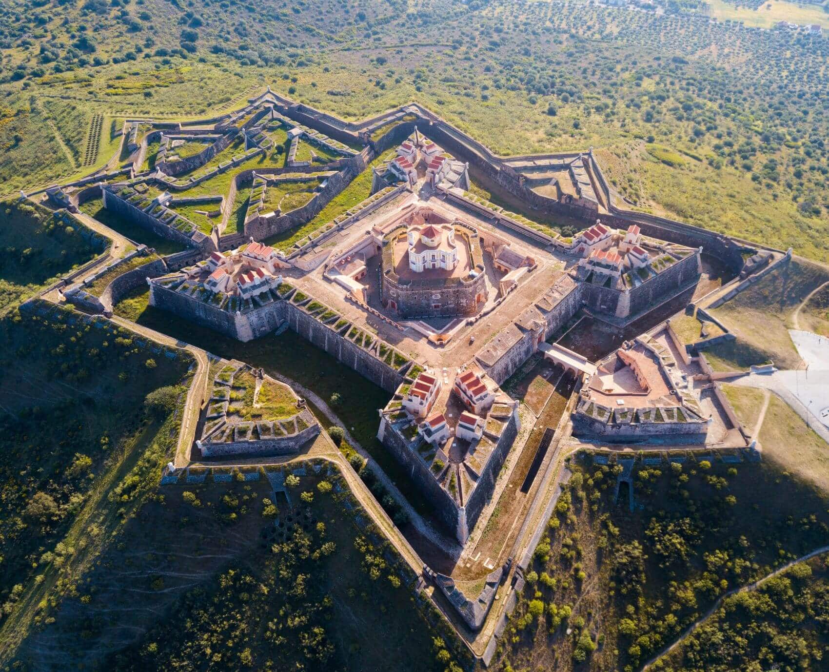 Blick auf Festung Elvas im Alentejo, Portugal
