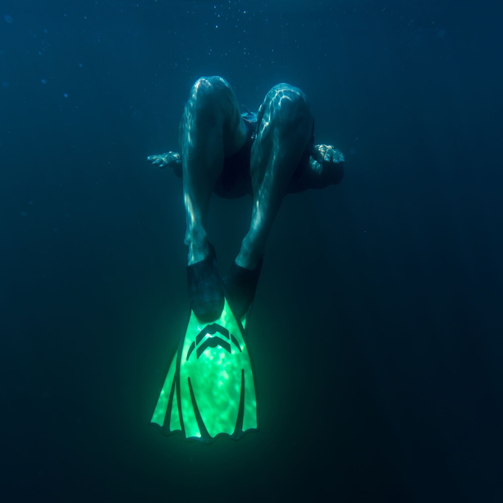 Freitaucher im Meer