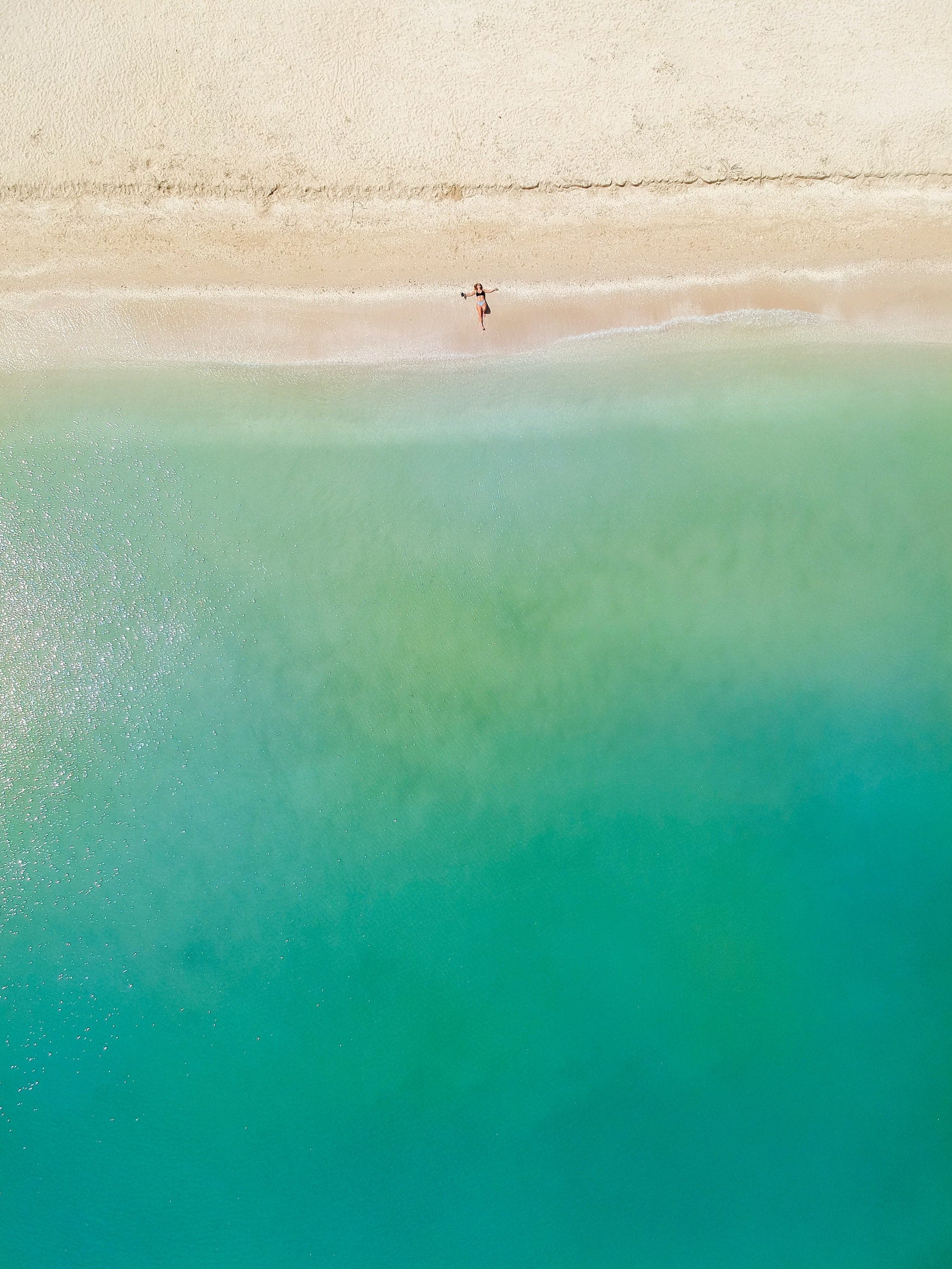 am Strand in Sisal in Yucatan
