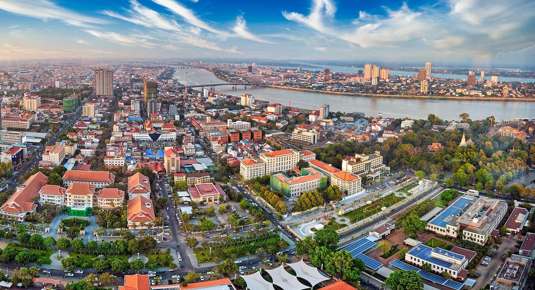 Phnom Phen von oben