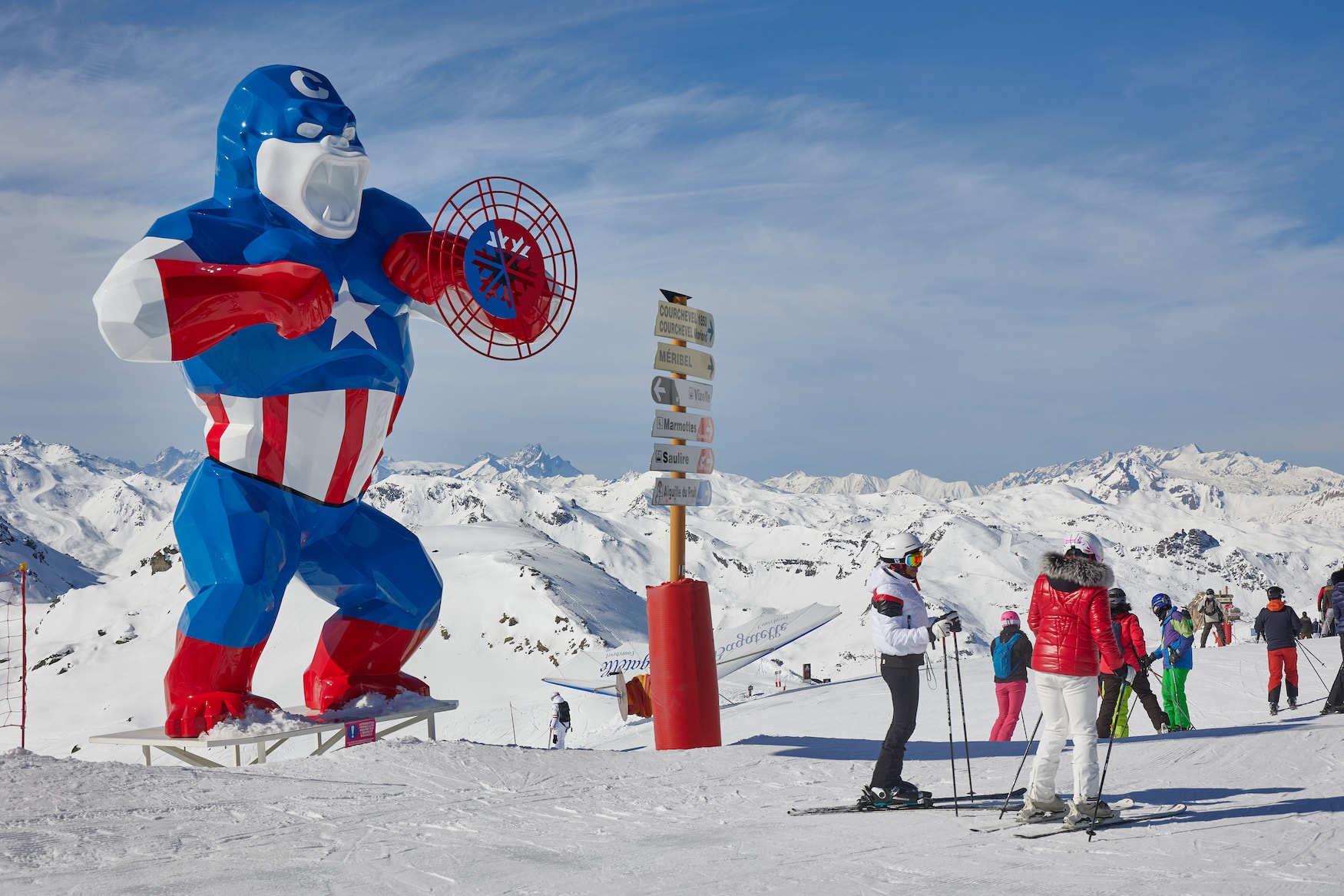 der Gipfel Courchevel in Frankreich