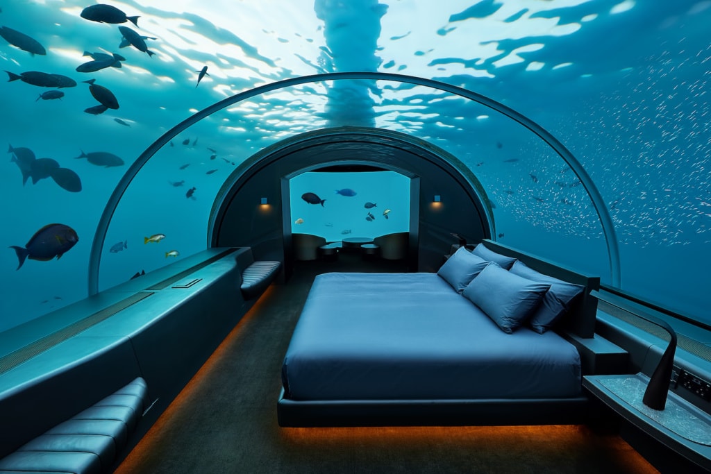 Malediven Bucketlist: Schlafen Unterwasser