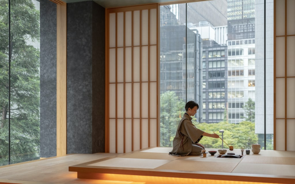 eine Teezeremonie in Japan
