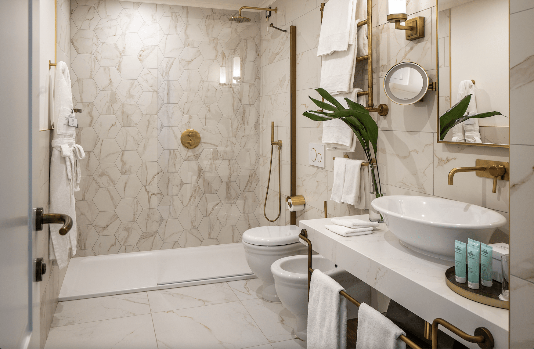 Badezimmer im Hotel Terme di Saturnia