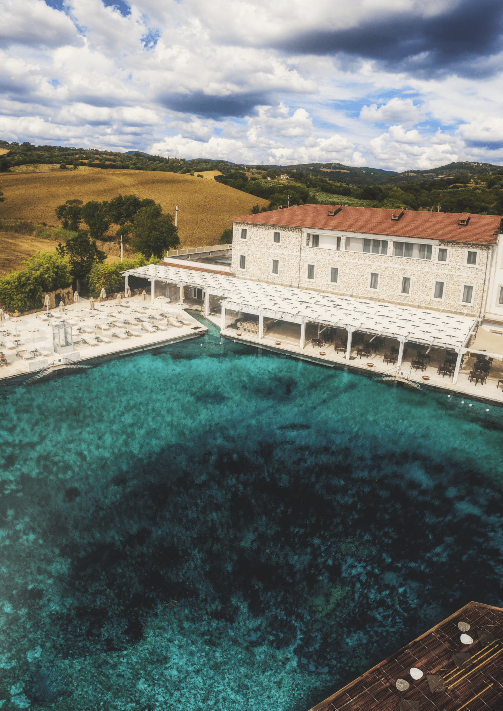 Ausblick auf die Terme di Saturnia