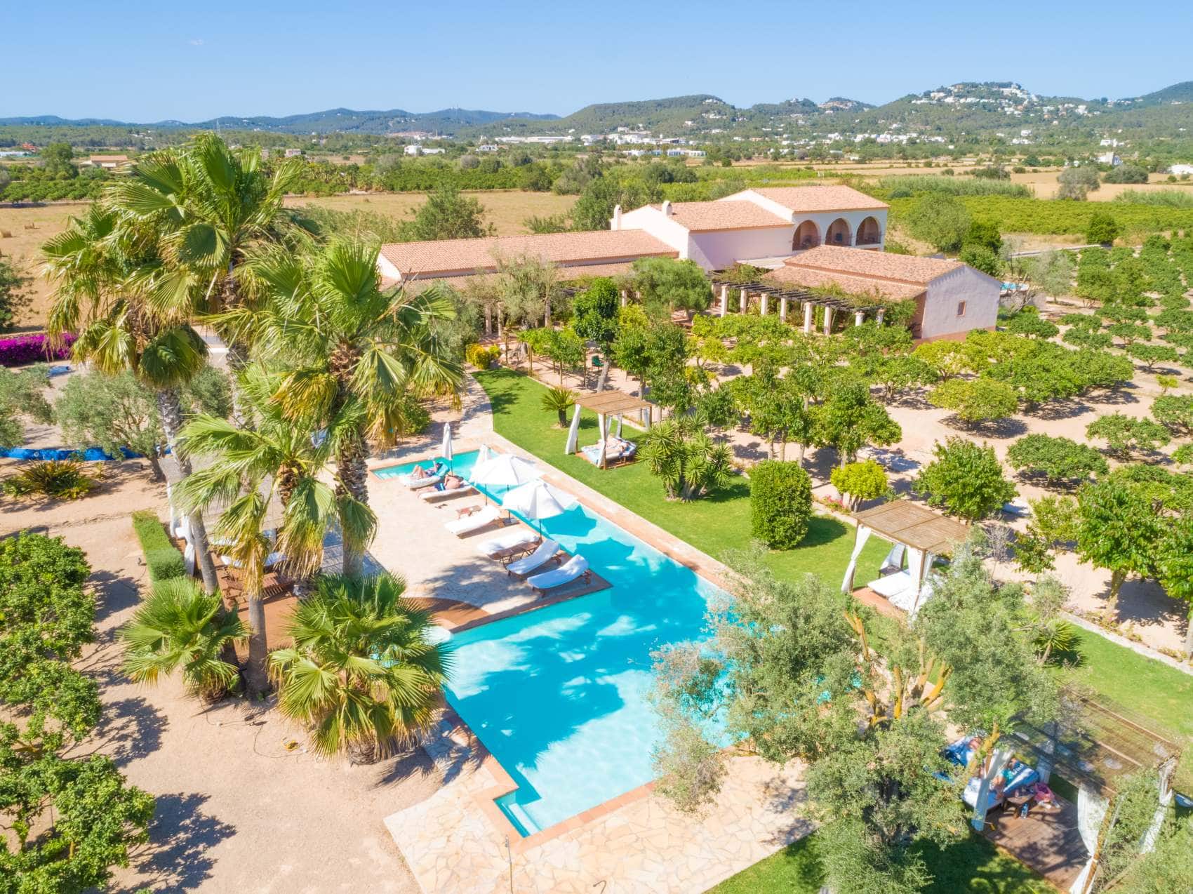 Agroturismo Can Arabi auf Ibiza aus Vogelperspektive 