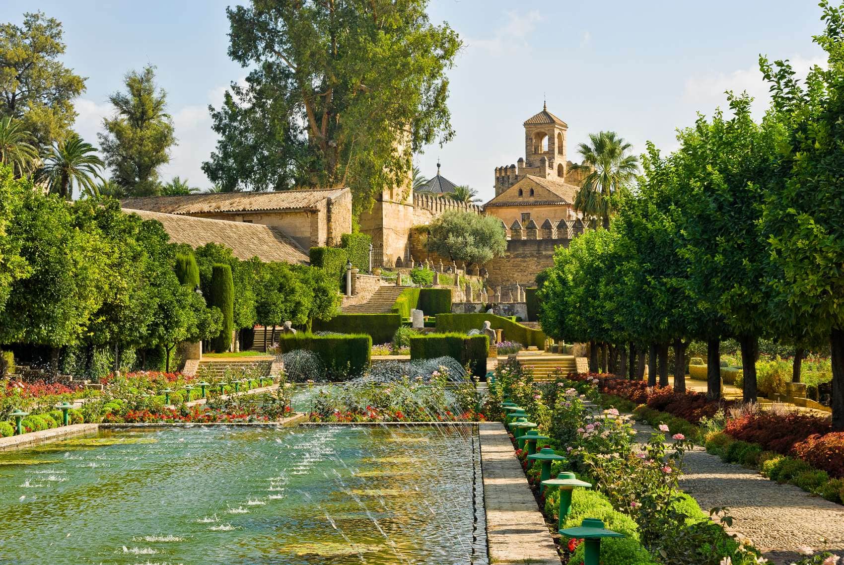 Garten im Alcázar de los Reyes Cristianos, Cordoba