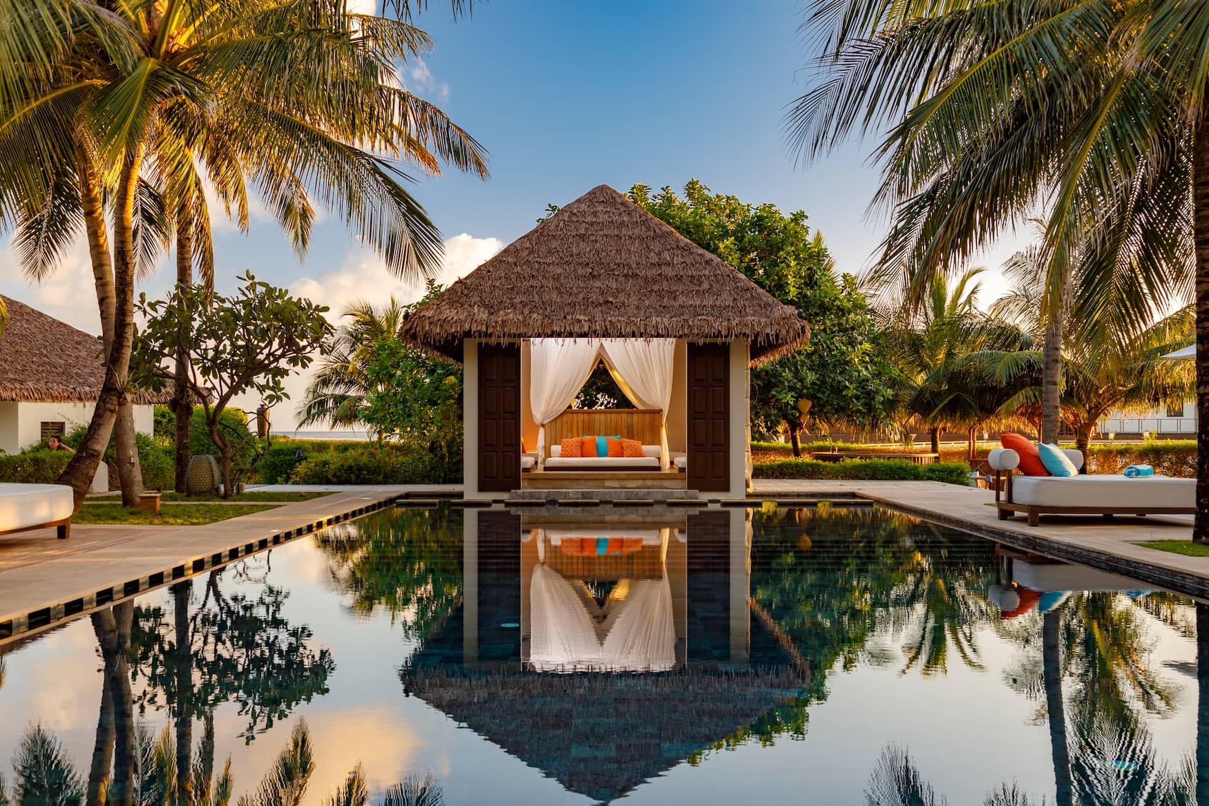 Cabana an einem Pool