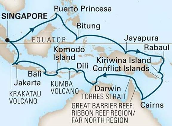 Route von Holland America Line