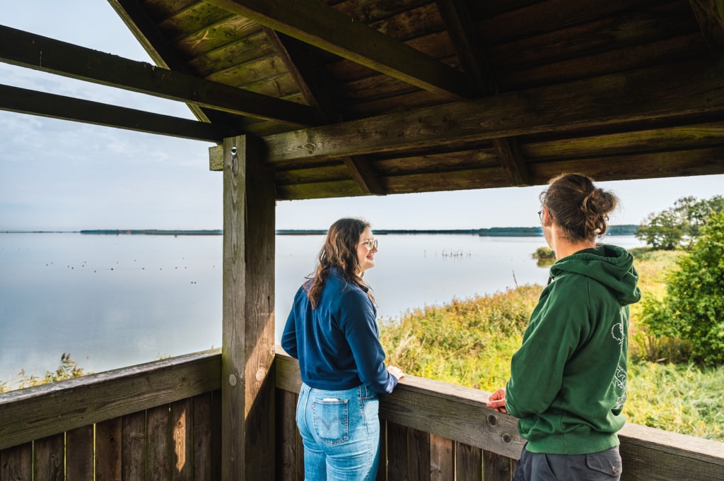 Aussichtsturm Riether Stiege am Stettiner Haff. Foto: TMV/Tiemann