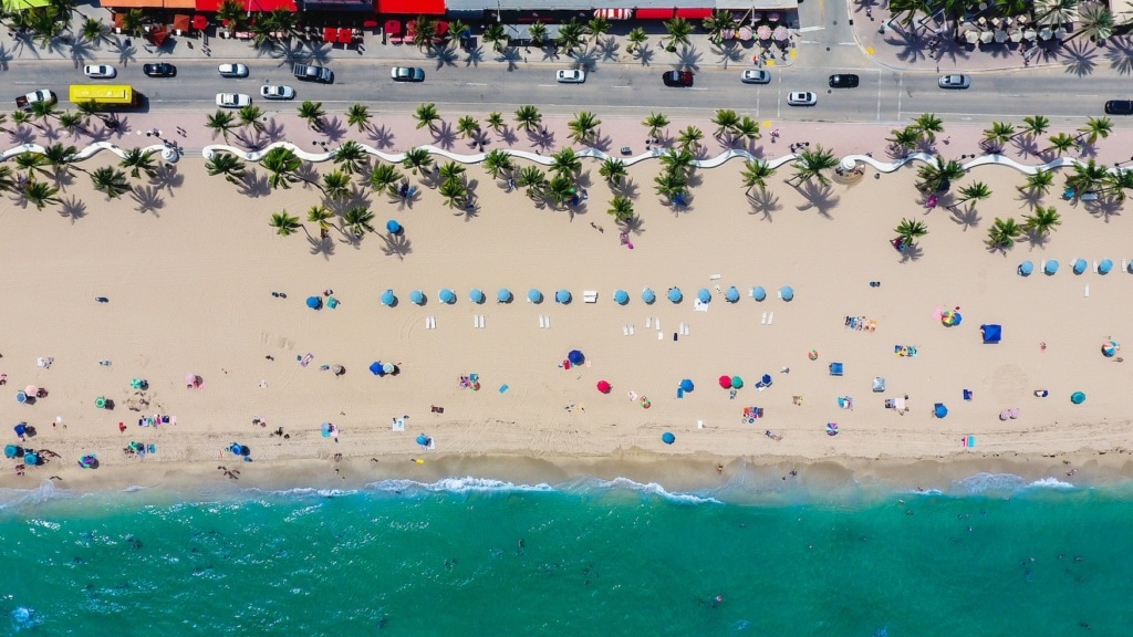 Strand in Fort Lauderdale von oben