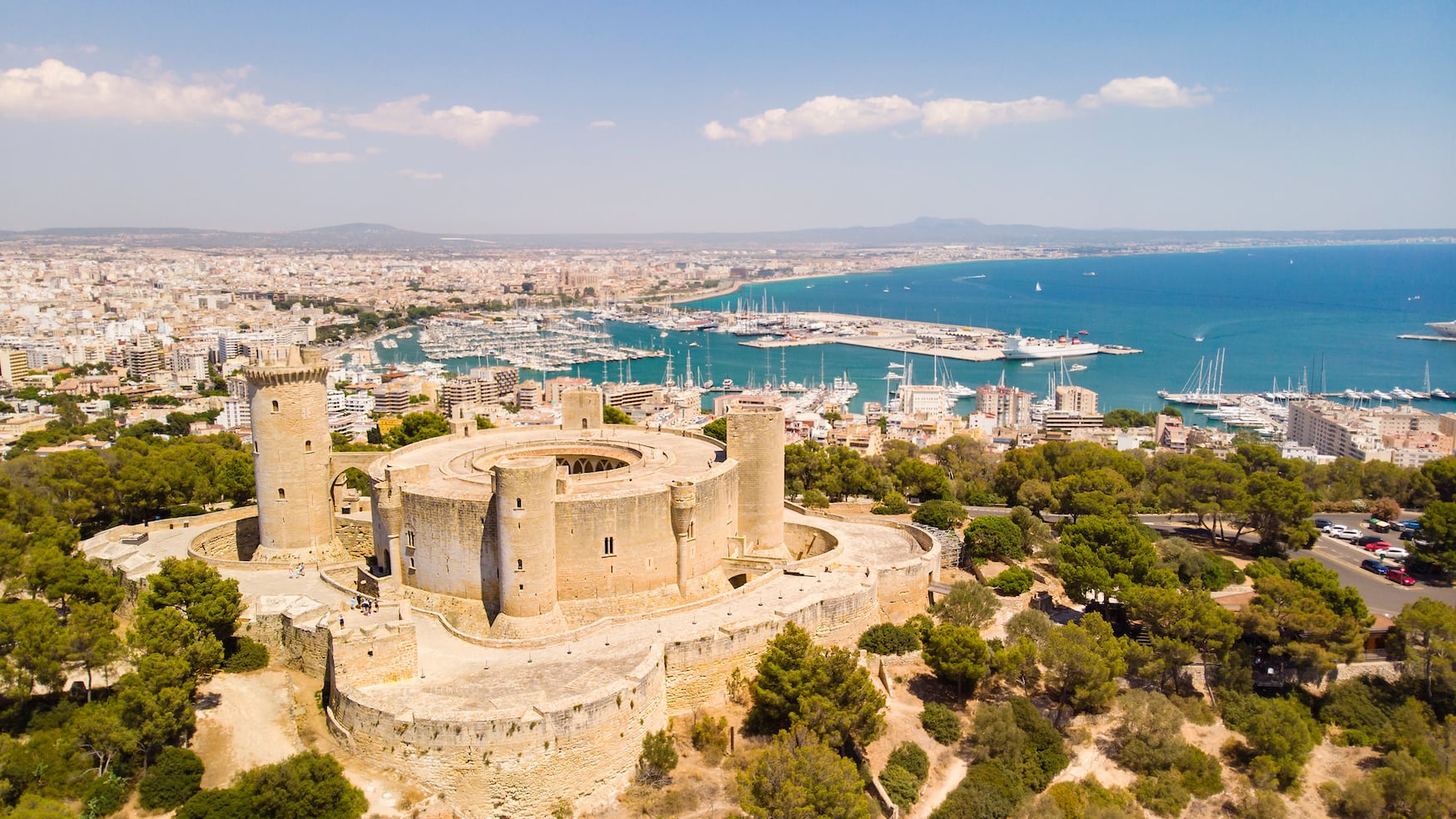 Ausblick auf Palma vom Bellver Castle
