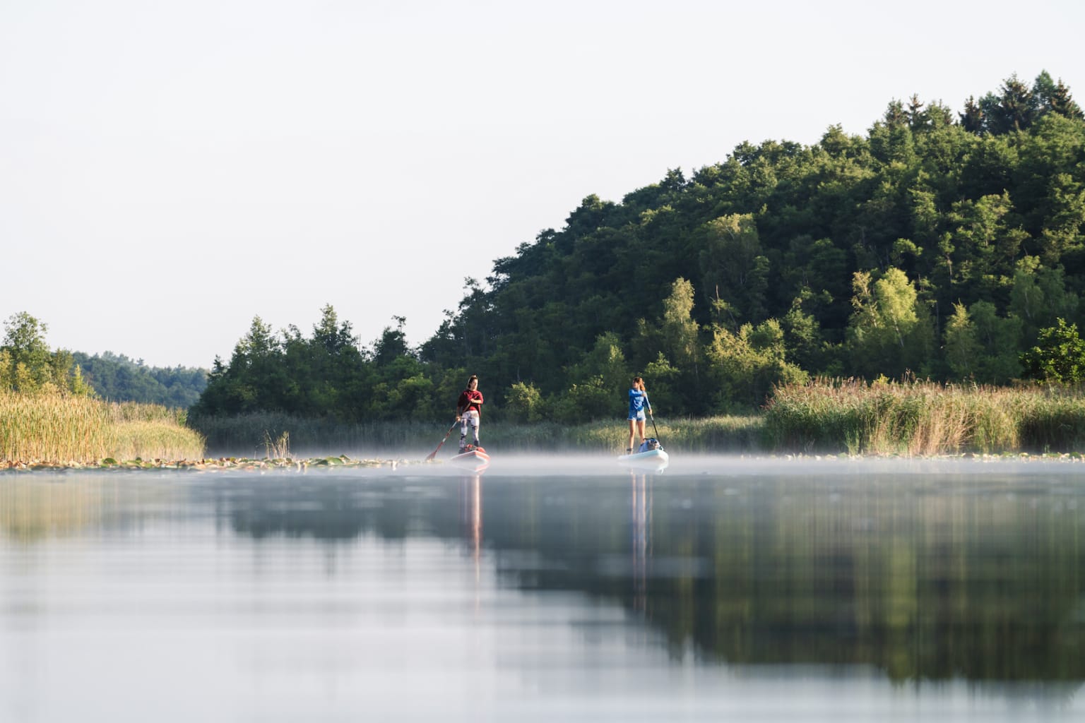 Idyllisch schön und unglaublich friedvoll ist eine Tour mit dem SUP auf dem Granzower Möschen.