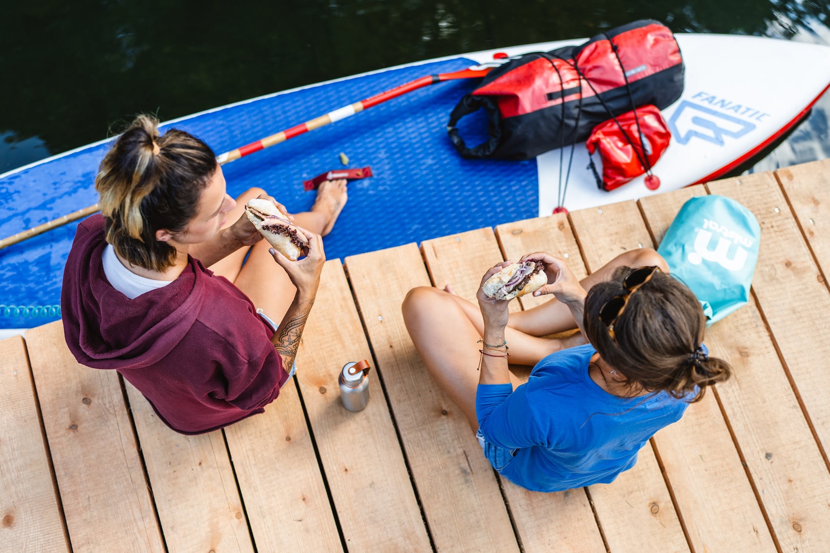 Fischbrötchen-Frühstück bei den Müritzfischern am Boltener Kanal