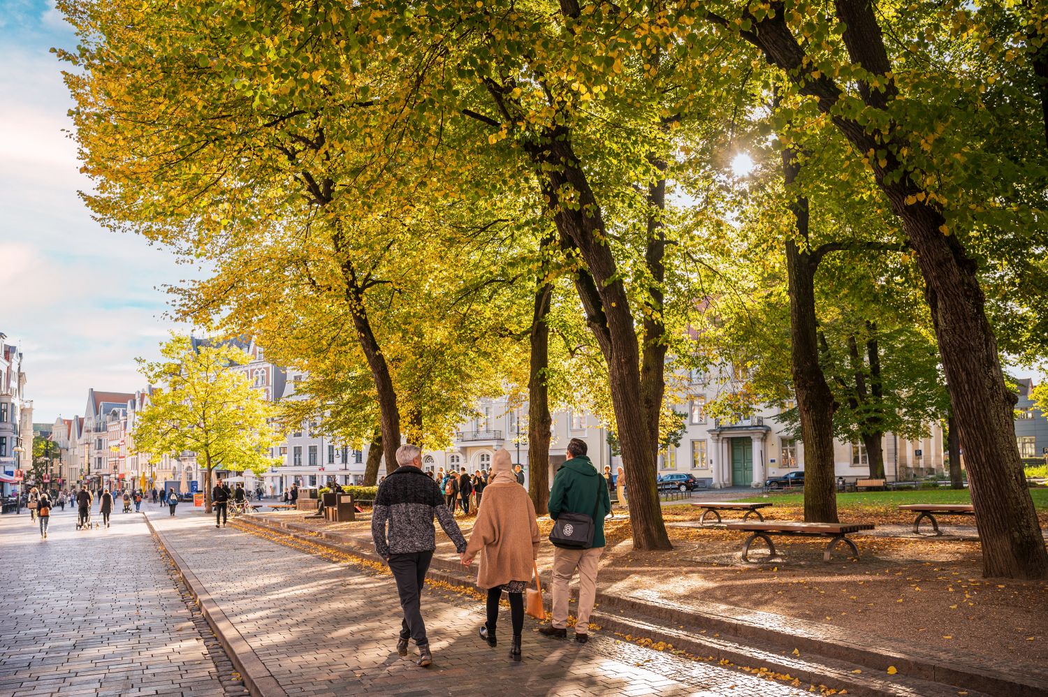 Herbst Stadtführung Rostock Universitätsplatz