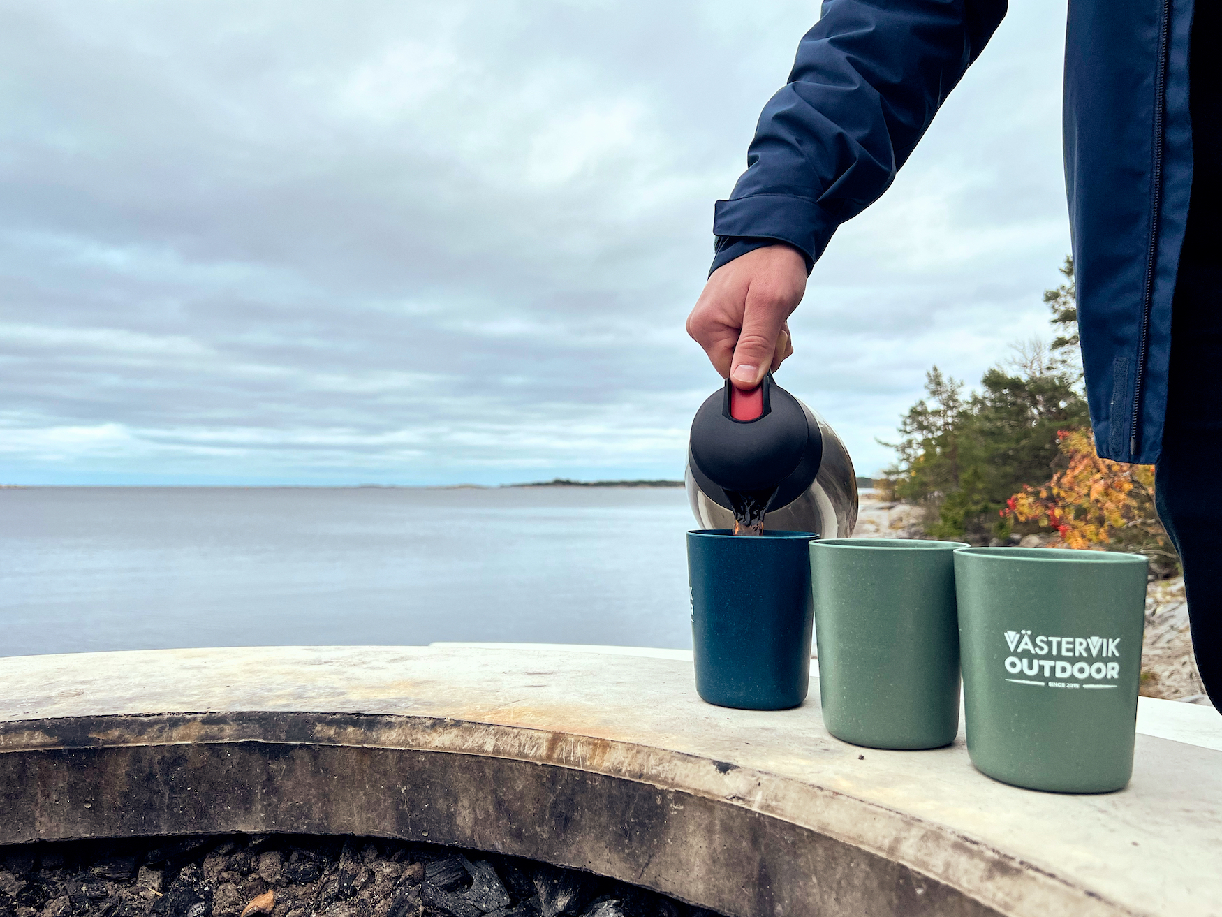 heißer Kaffe Outdoor