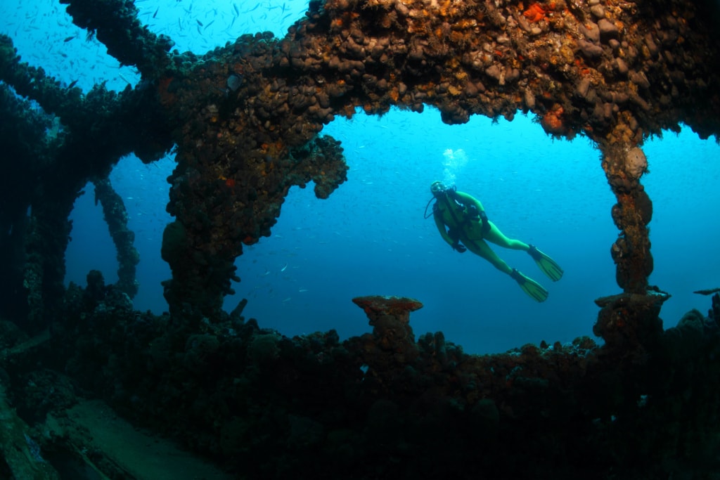 Schiffswrack Baron Gautsch im Mittelmeer