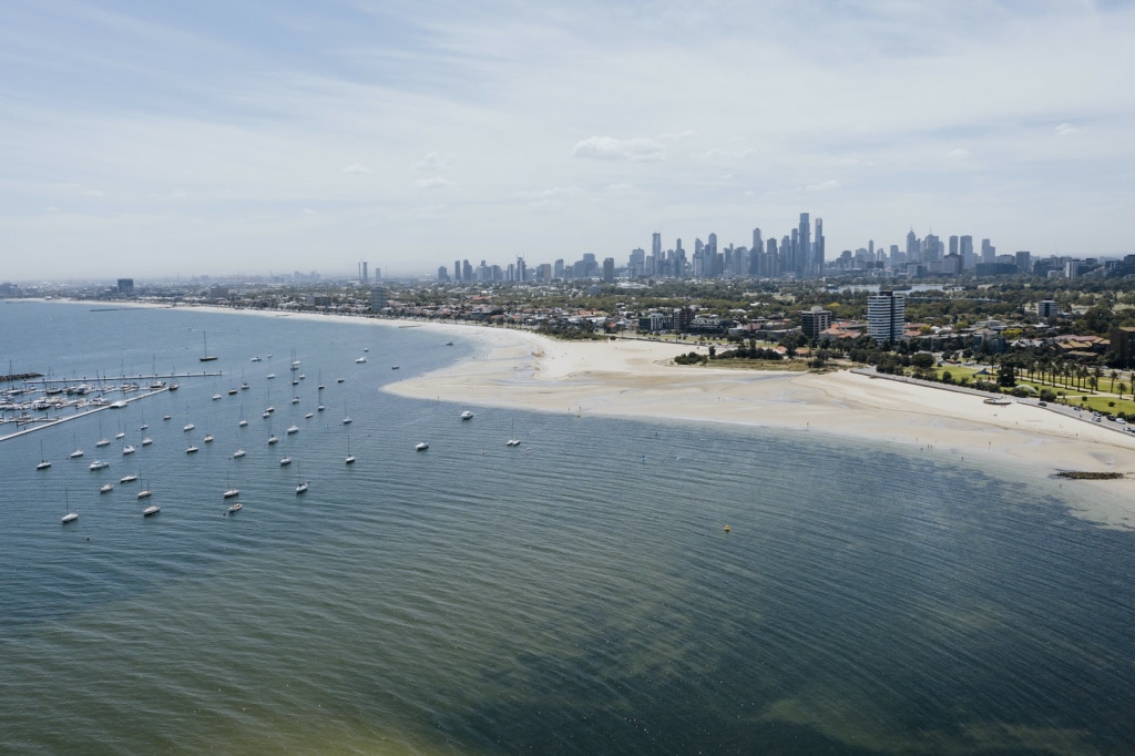 Blick auf Melbourne und die Stadtviertel