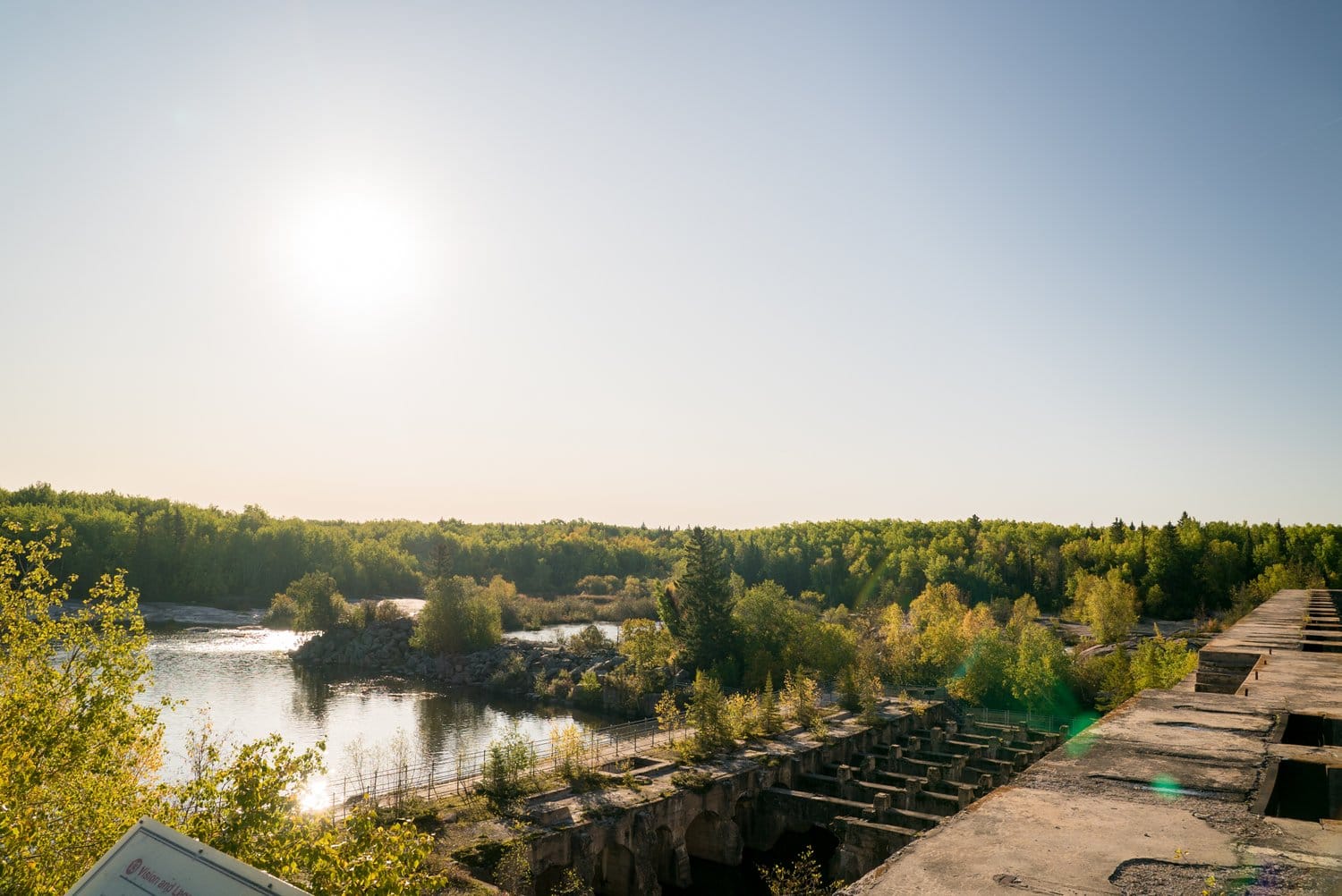 Pinawa Dam in Manitoba ist Teil des Trans Canada Trails.