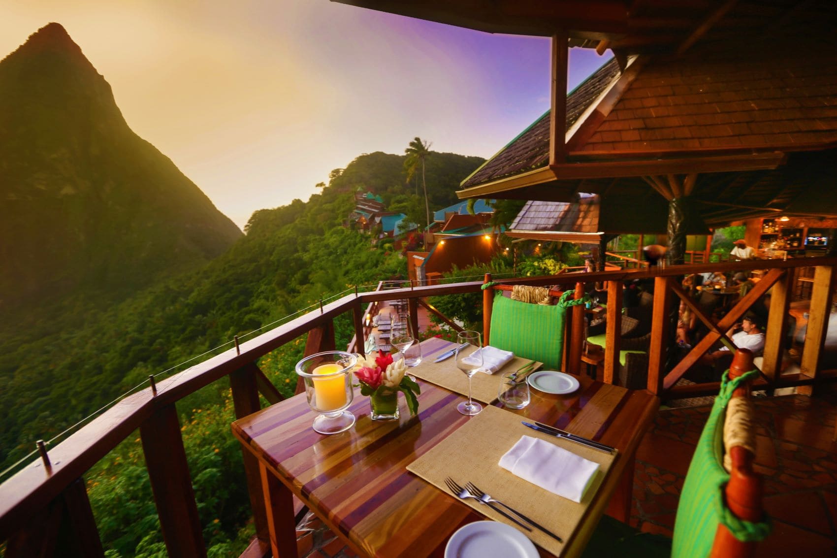 Restaurant im Ladera Resort, St. Lucia 