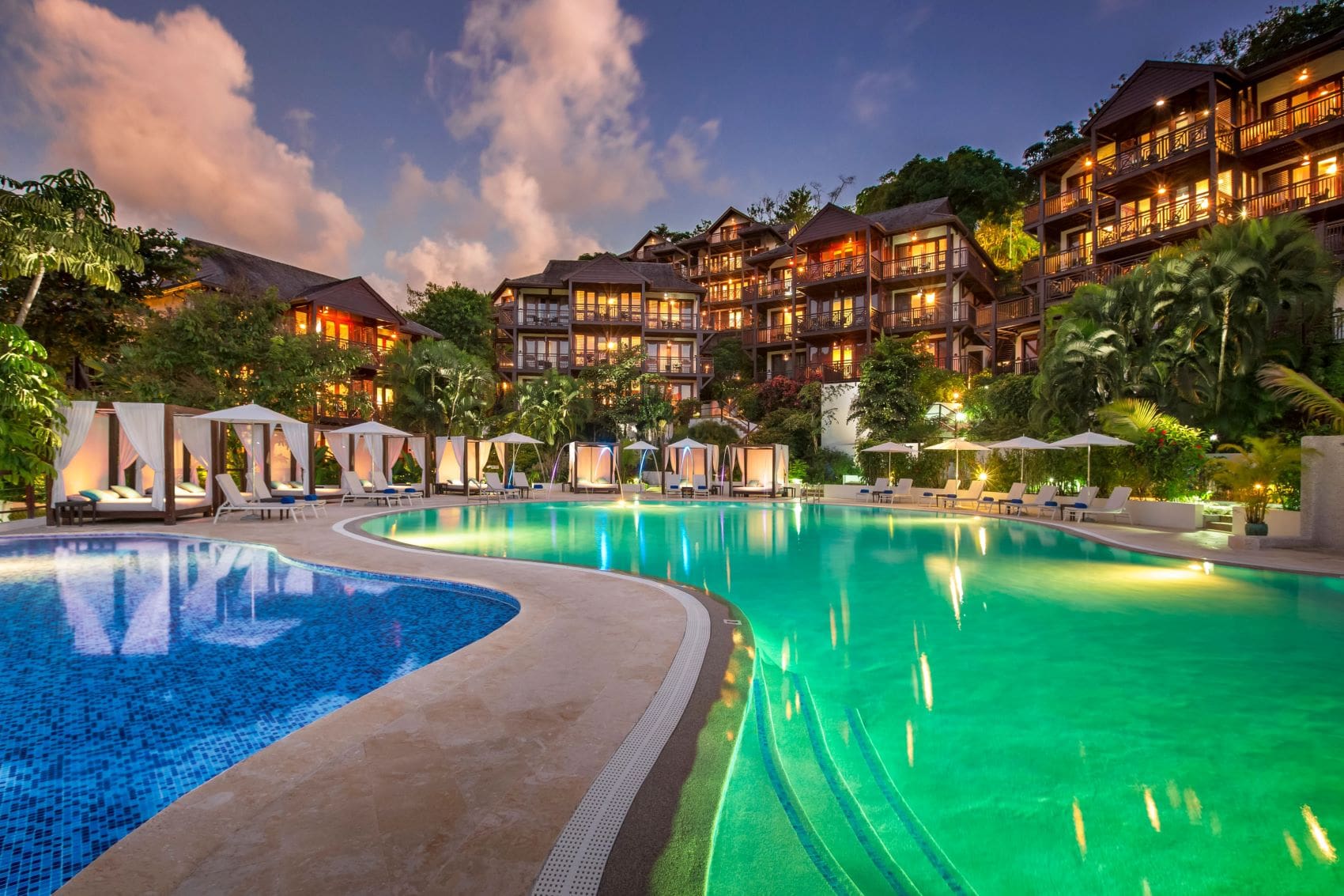 Pool im Zoëtry Marigot Bay St. Lucia